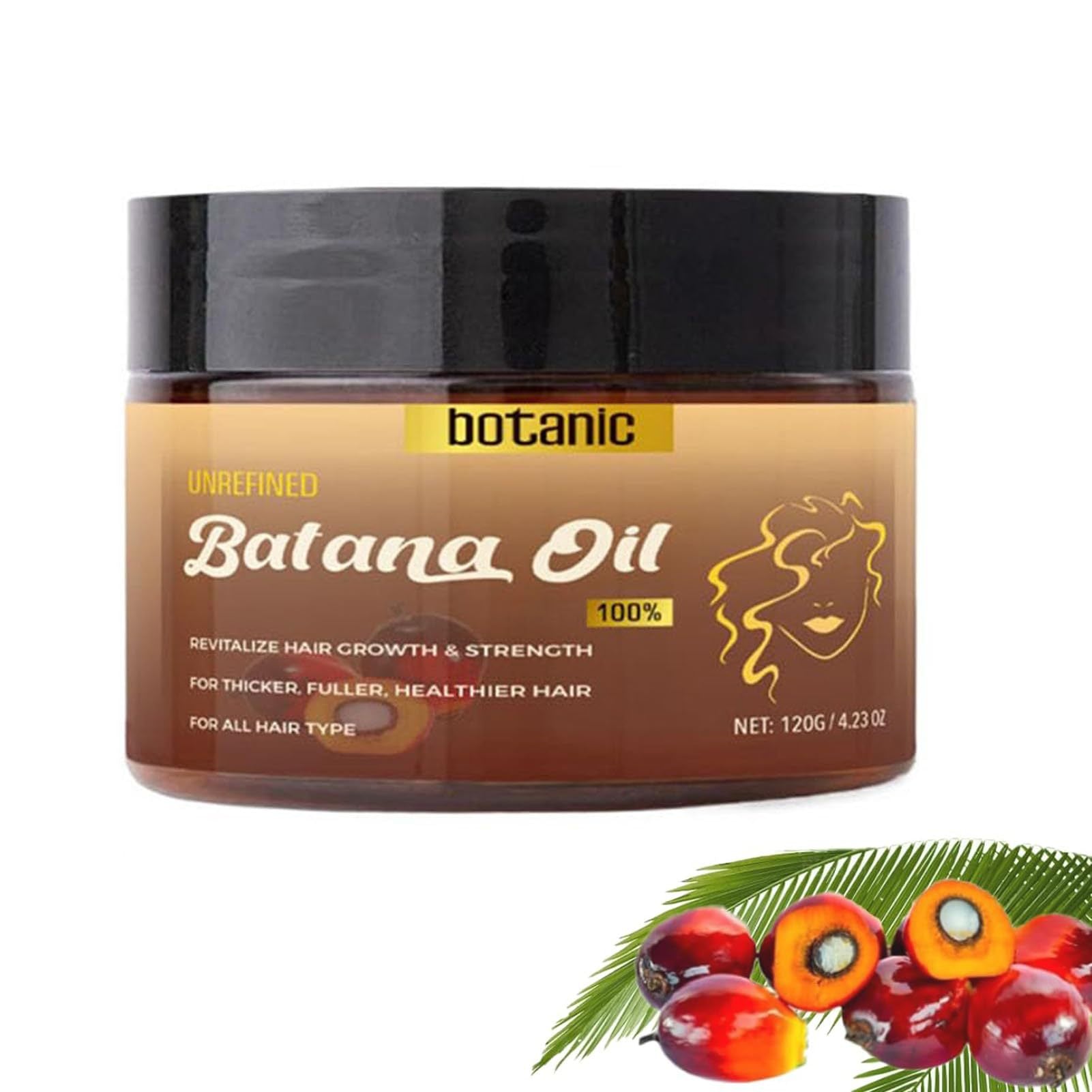 Batana Oil for Hair Growth, Natural Strengthens Hair, Reduces Breakage