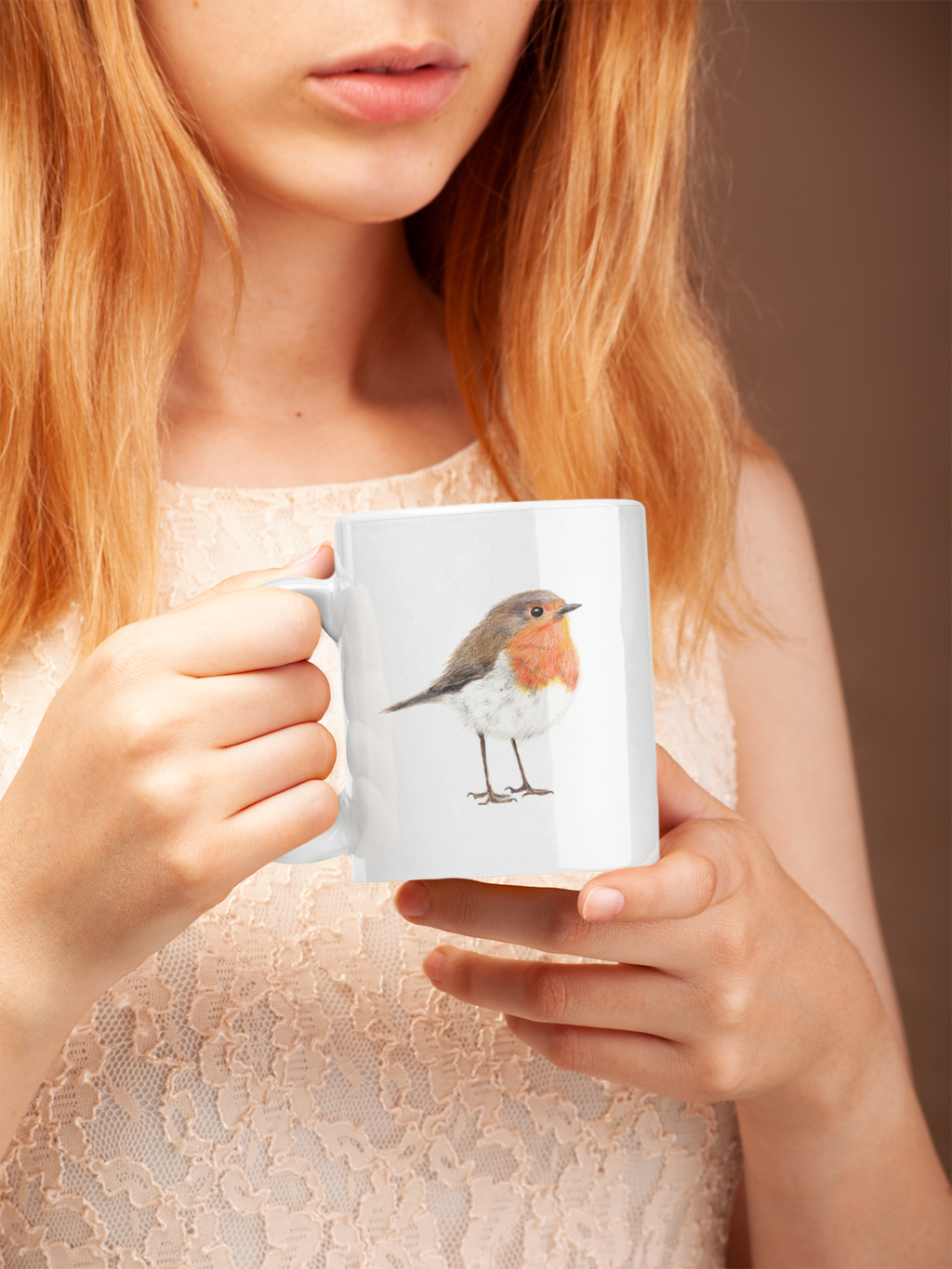 Robin Bird Mug – Ceramic Wildlife Coffee Cup