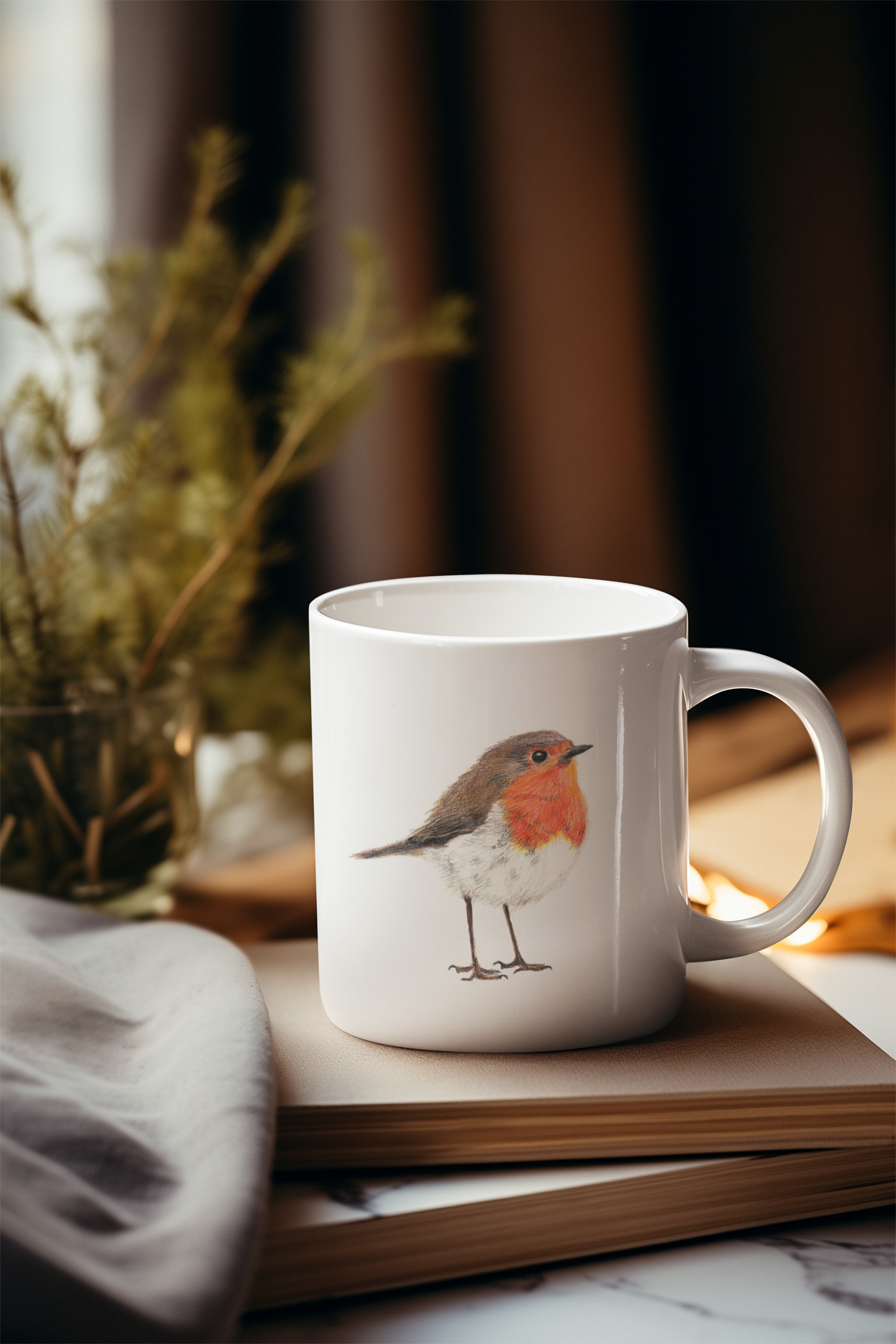 Robin Bird Mug – Ceramic Wildlife Coffee Cup