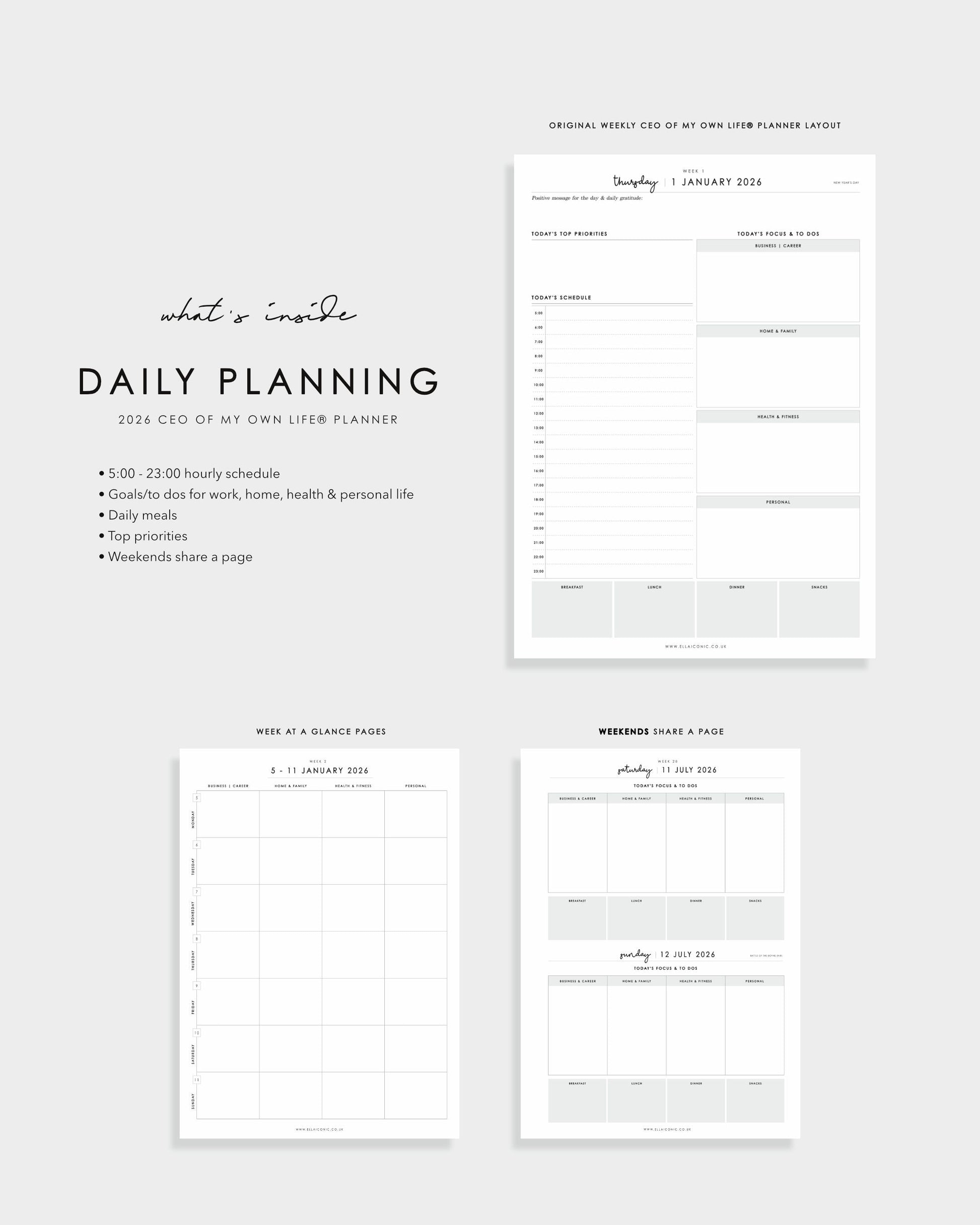 2026 Daily Life Planner Dot Luxe