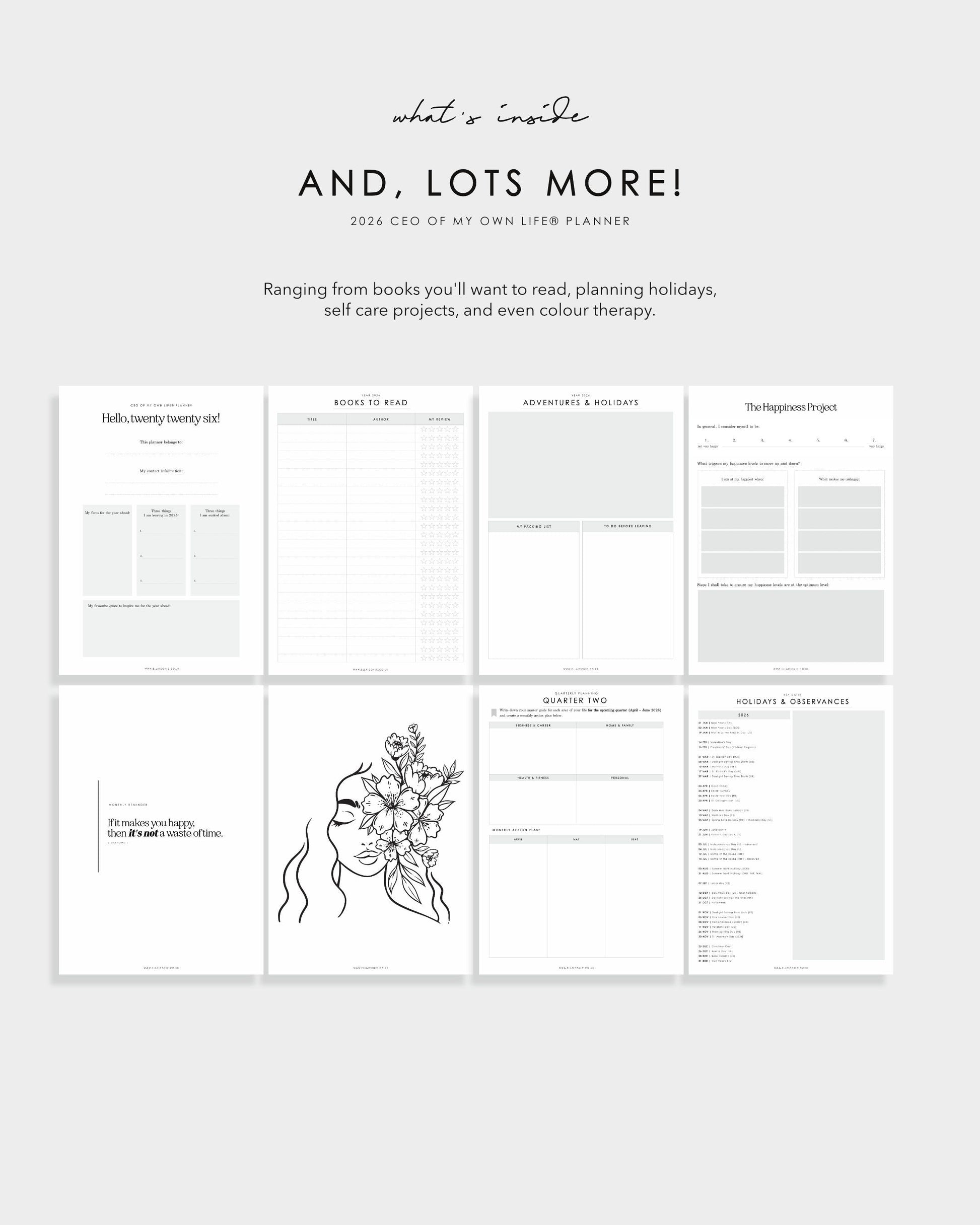 2026 Daily Life Planner Blooms