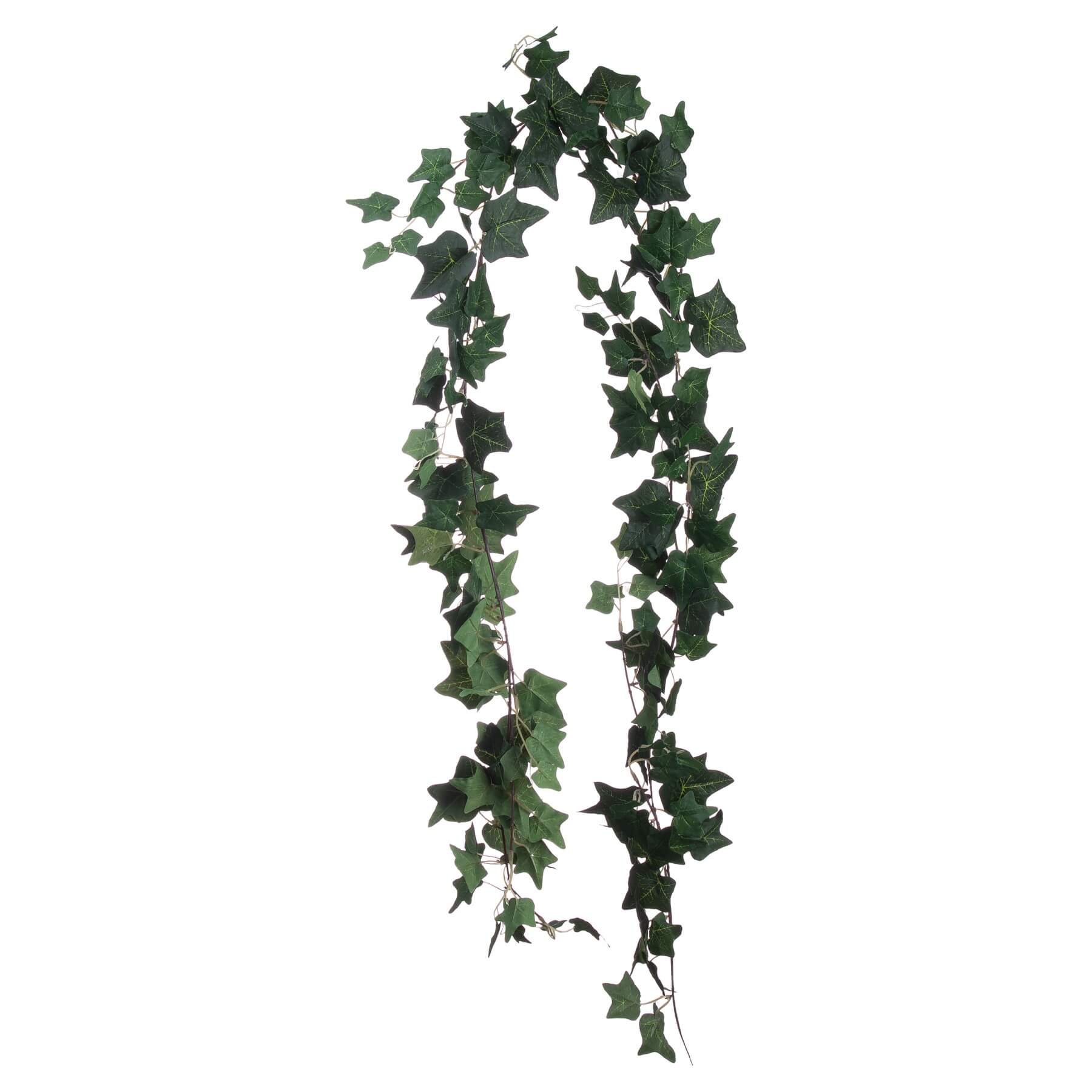 Lush artificial ivy garland with lifelike silk leaves in natural green hues, perfect for mantels and wedding decor by Sostter at brixbailey.com