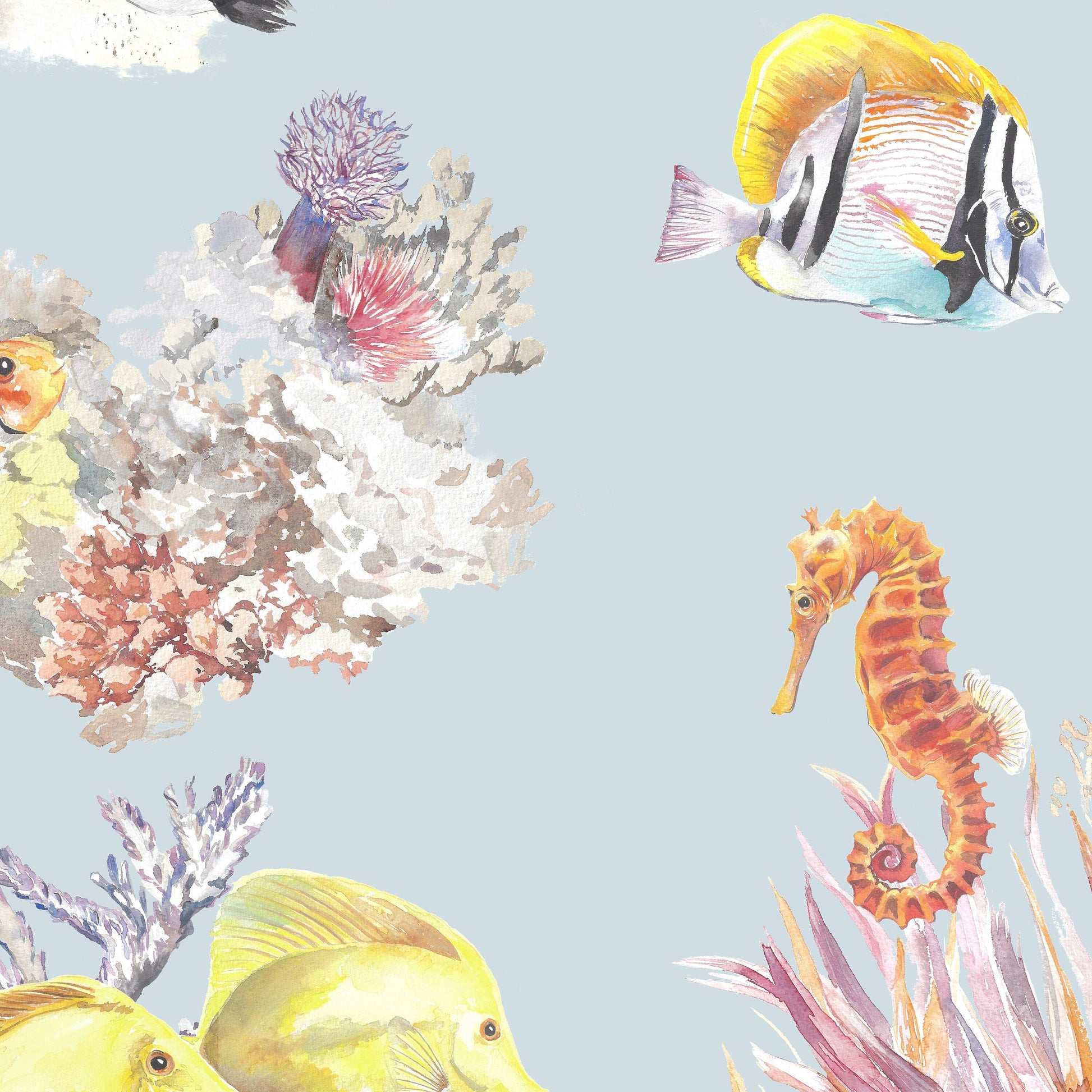 Coral Reef Watercolour Wallpaper