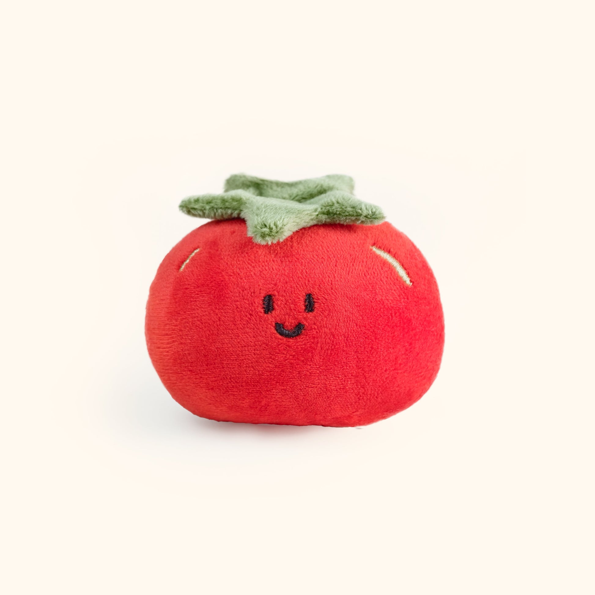 Tomato Plush Bag Charm in Red and Green