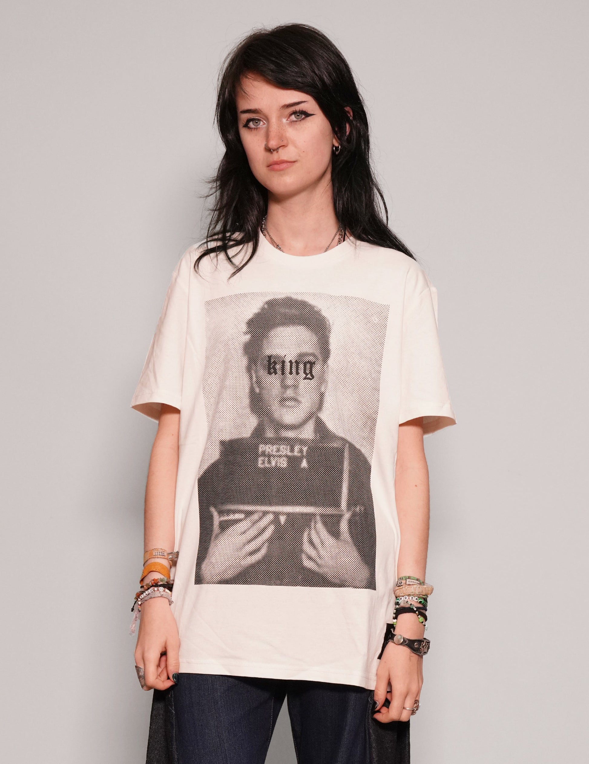 'The King' T-Shirt in Ecru