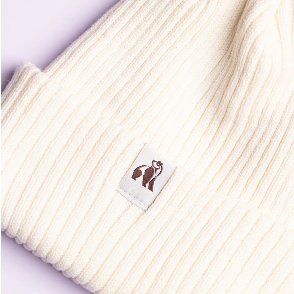 Organic Cotton Beanie in Cream