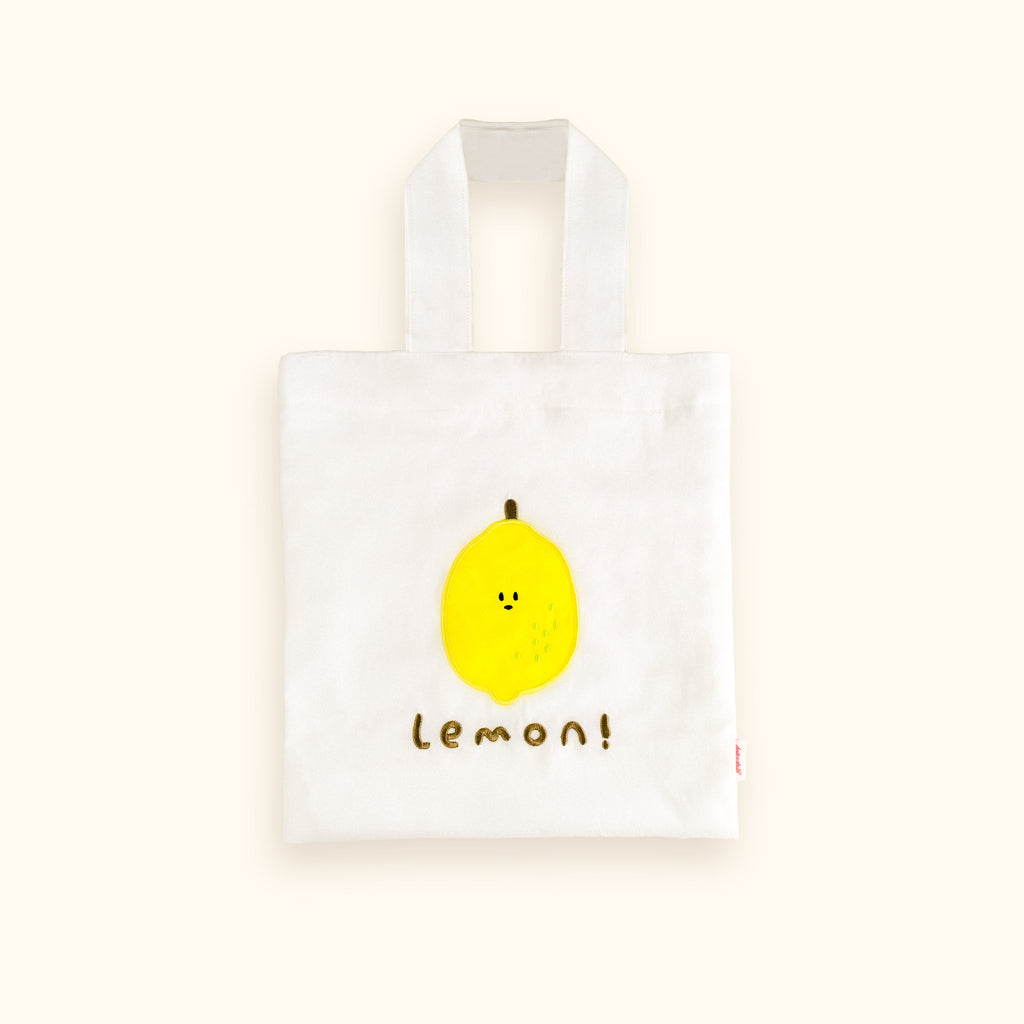 Daily White Lemon Canvas Bag