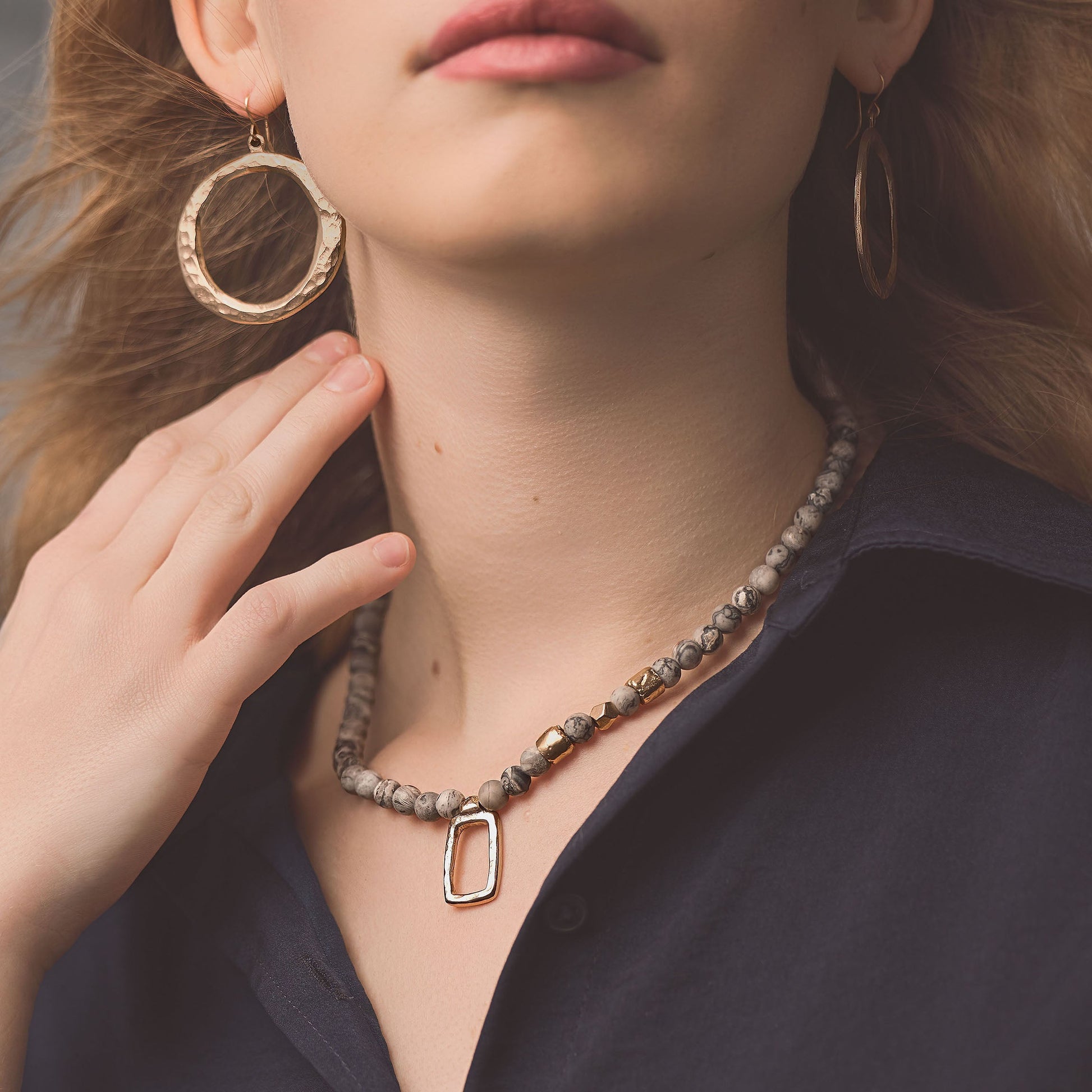 Infinity Bronze Earrings Handcrafted