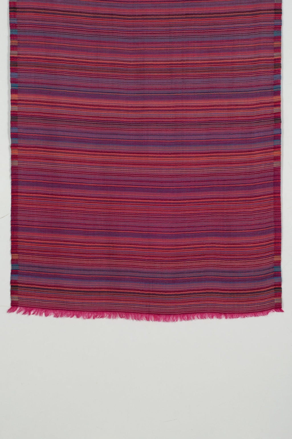 Vivid Stripes Reversible Cashmere Wool Scarf – Pink Multi | SVEŽElife