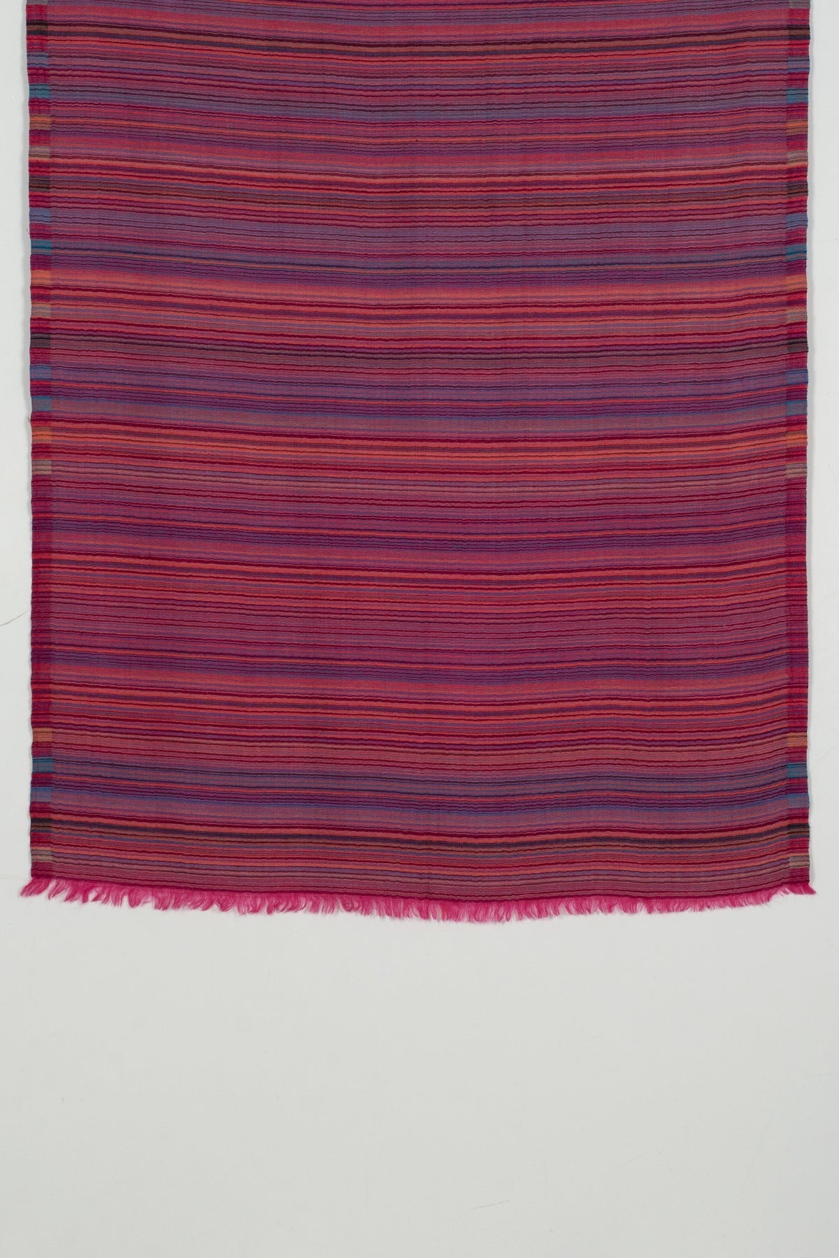 Vivid Stripes Reversible Cashmere Wool Scarf – Pink Multi | SVEŽElife