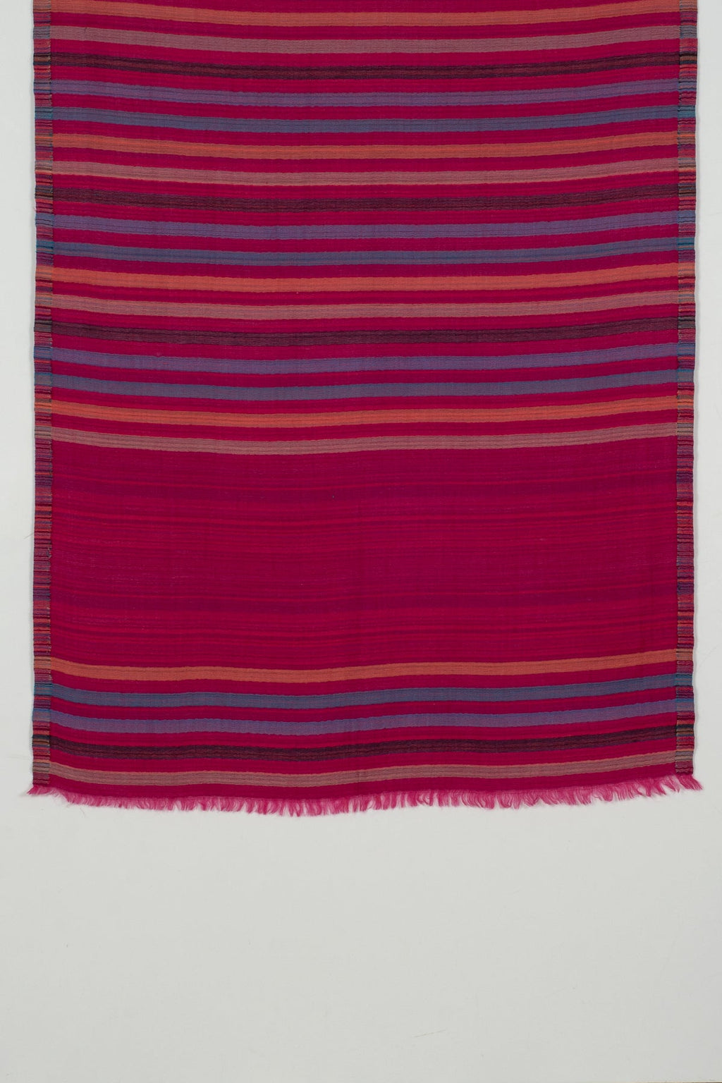 Vivid Stripes Reversible Cashmere Wool Scarf – Pink Multi | SVEŽElife