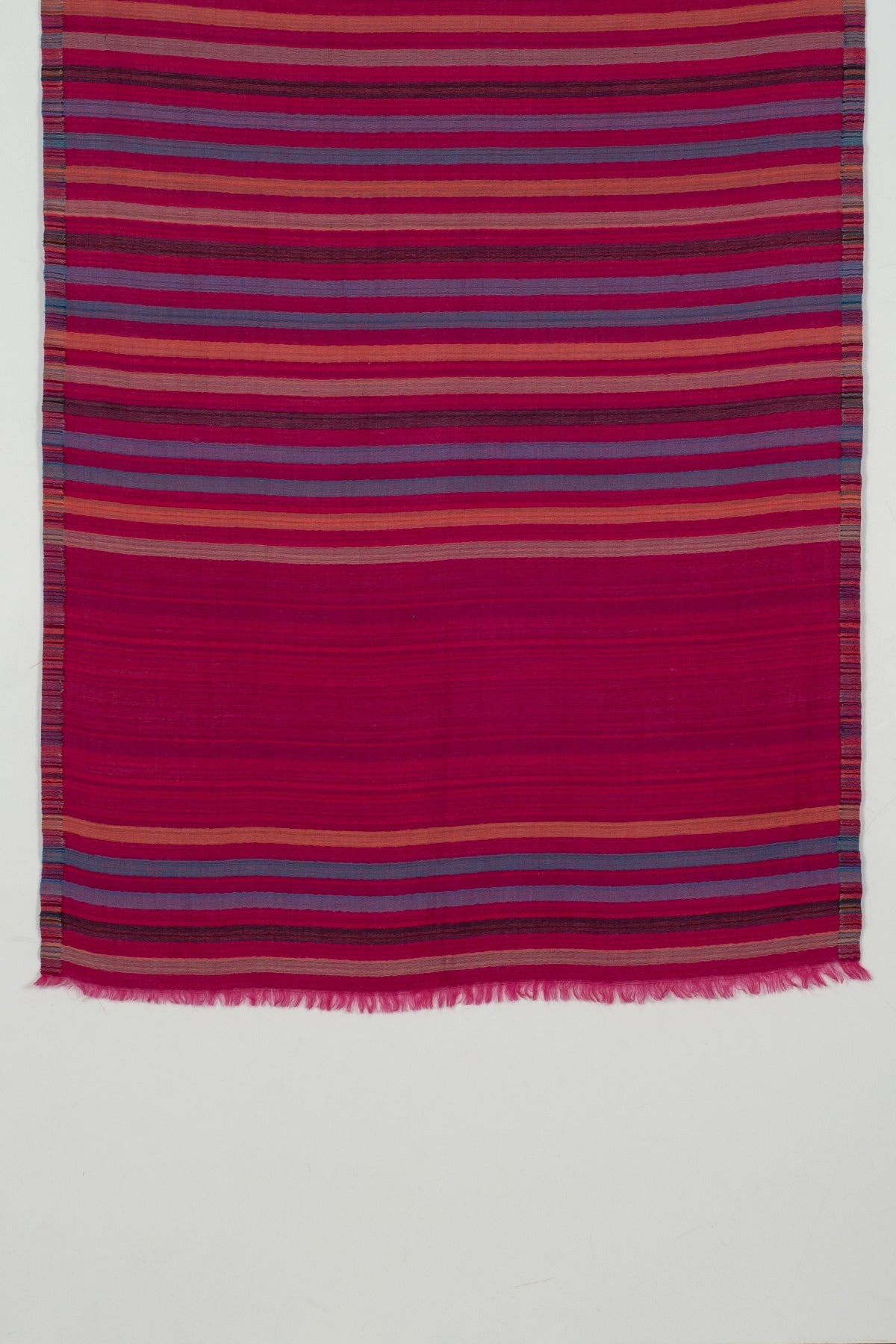 Vivid Stripes Reversible Cashmere Wool Scarf – Pink Multi | SVEŽElife