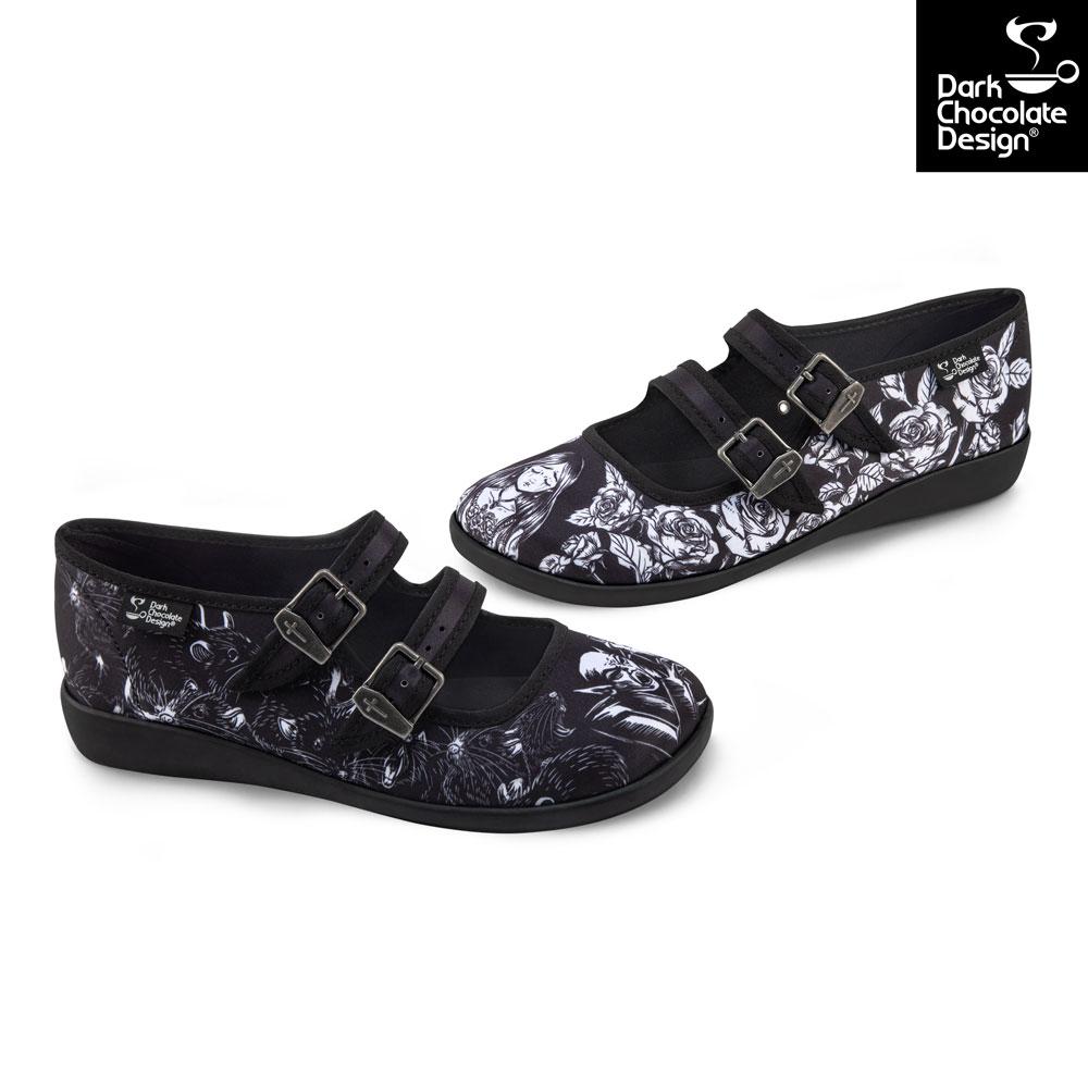 Death Stalks Gothic Mary Jane Flats