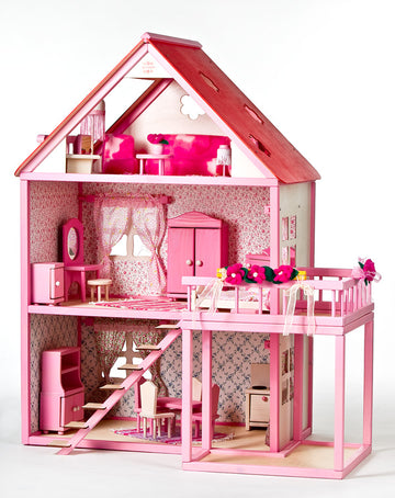 Classic Wooden Dollhouse – Handcrafted, Durable & Stylish by ROOSI Traditional Toys at www.brixbailey.com