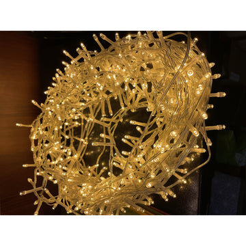 Silver-toned LED Light Strand 13.6m - Enchanting Warm Glow for Holiday Displays by Hill Interiors at www.brixbailey.com
