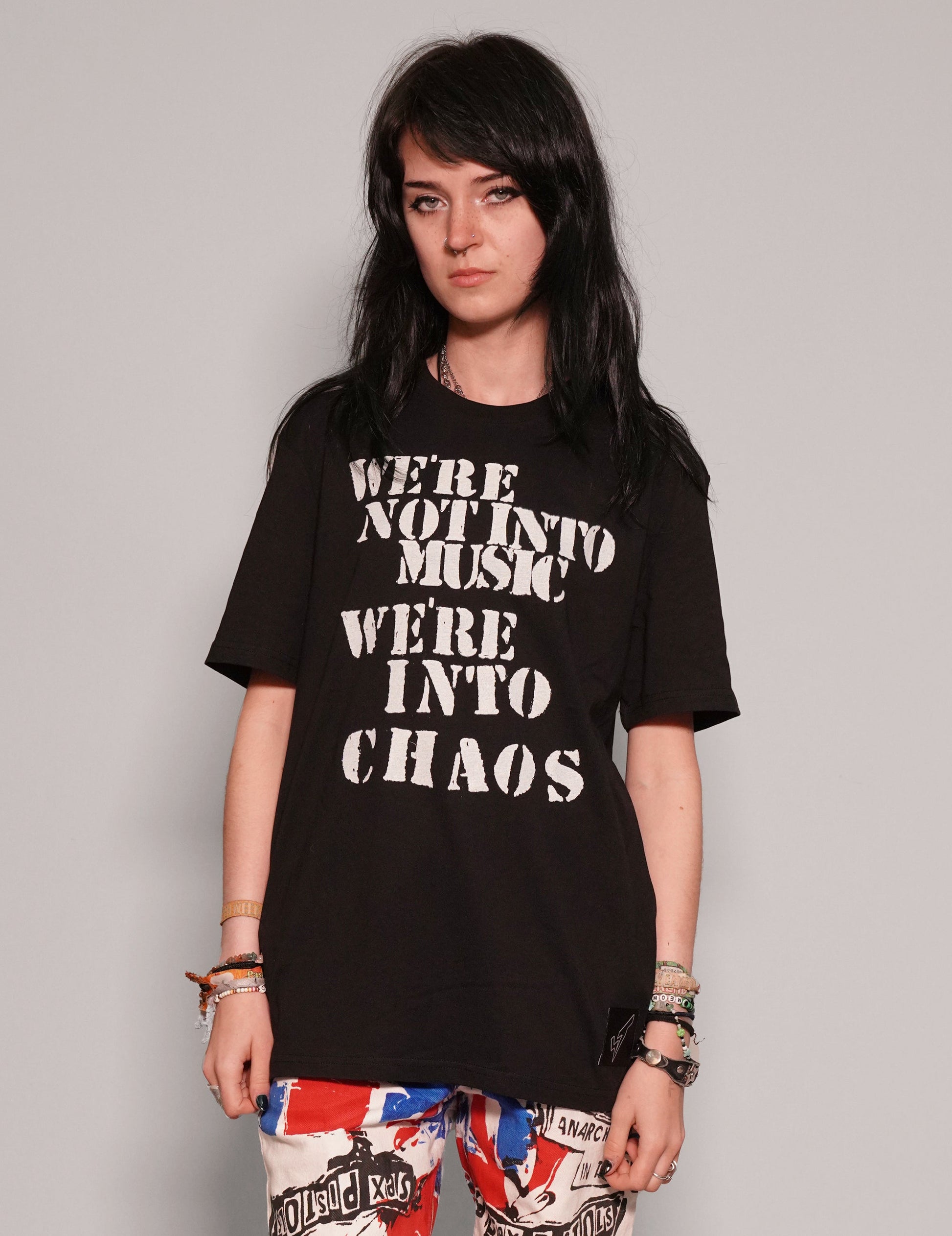 'We're Into Chaos' T-Shirt in Black
