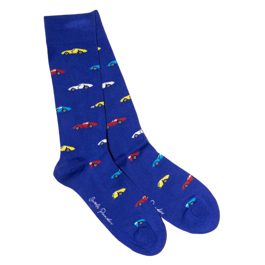 Racing Car Sock Box 4 Pairs Bamboo Socks for Men