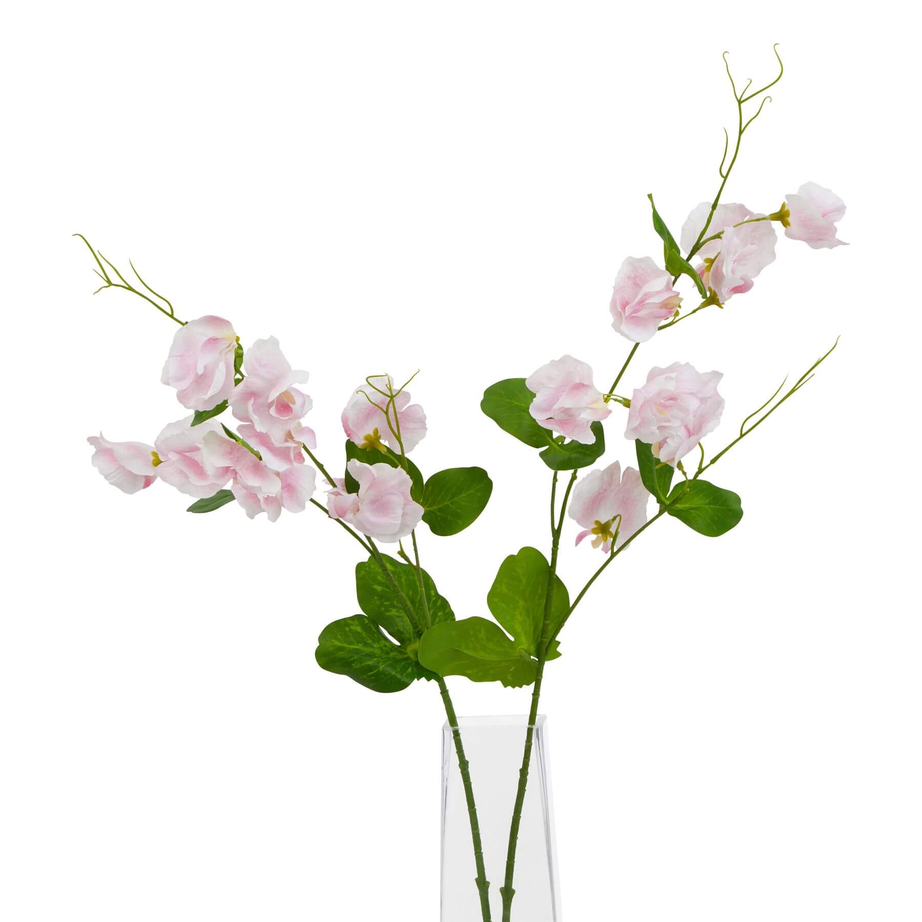 Lifelike pale pink artificial sweetpea stem, 24-inch premium plastic floral decor for bouquets and centerpieces by sostter at brixbailey.com