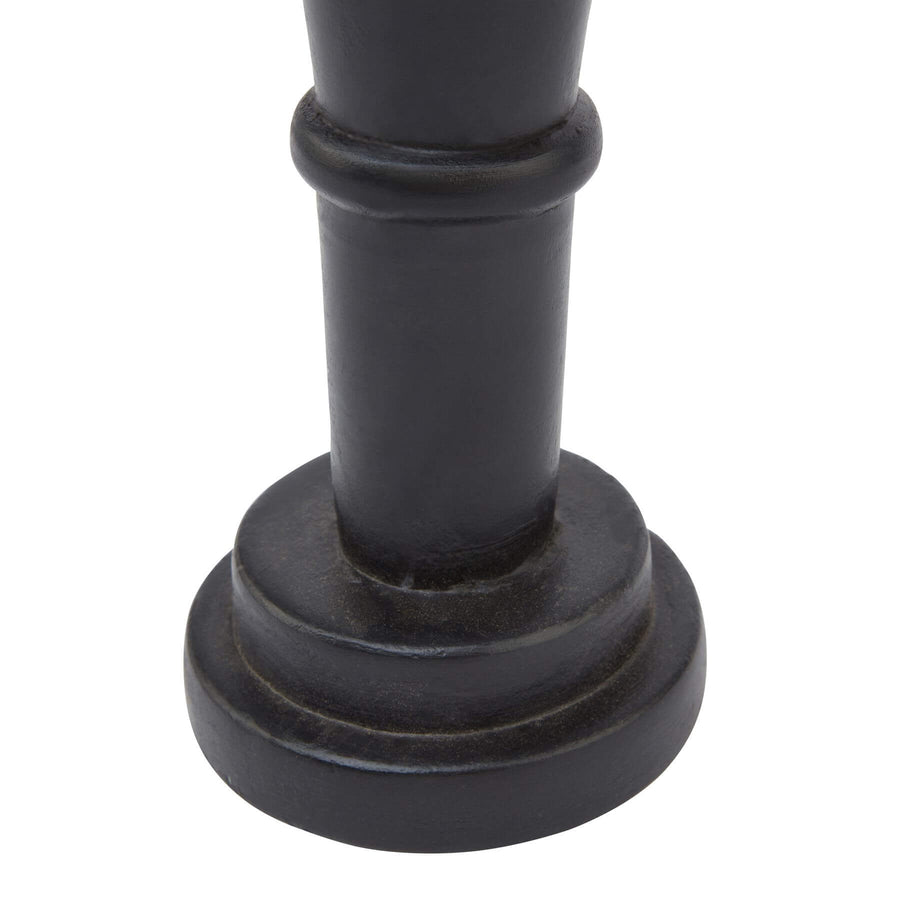 Black wooden Nordic nutcracker with minimalist design, 50cm tall, modern Christmas decor for Scandinavian holiday styling. by Sostter at brixbailey.com