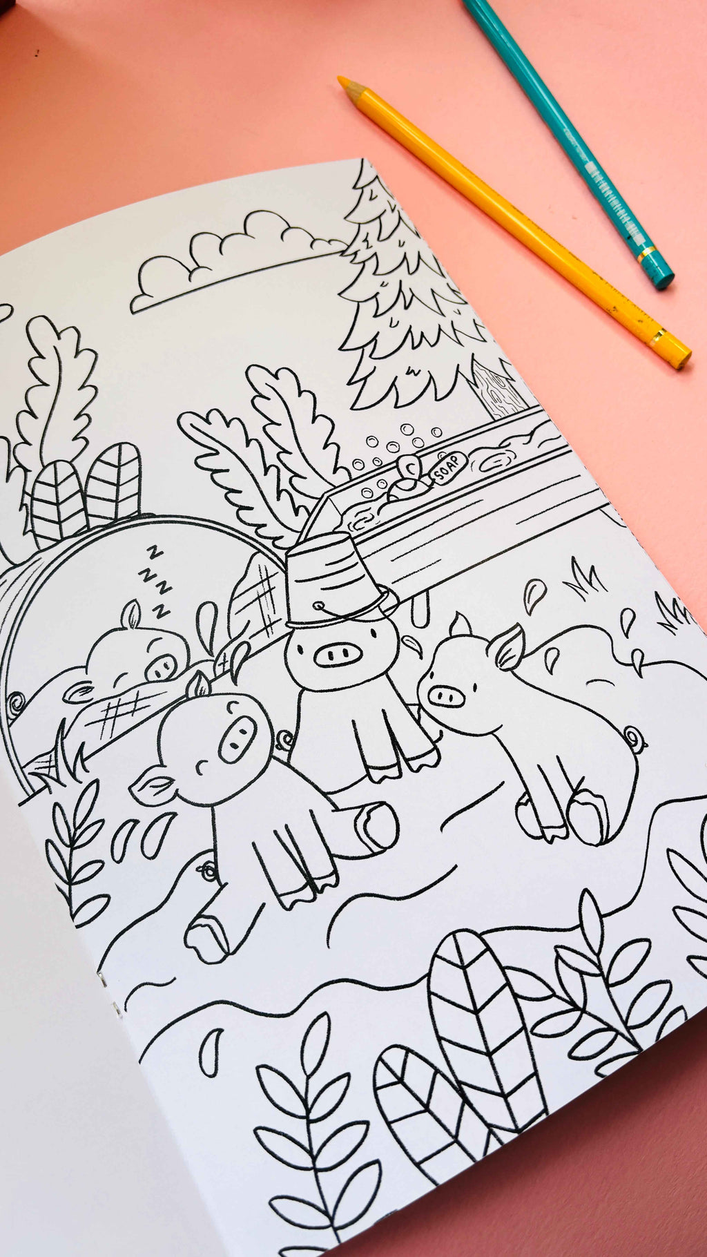 Spring into colour A4 colouring book