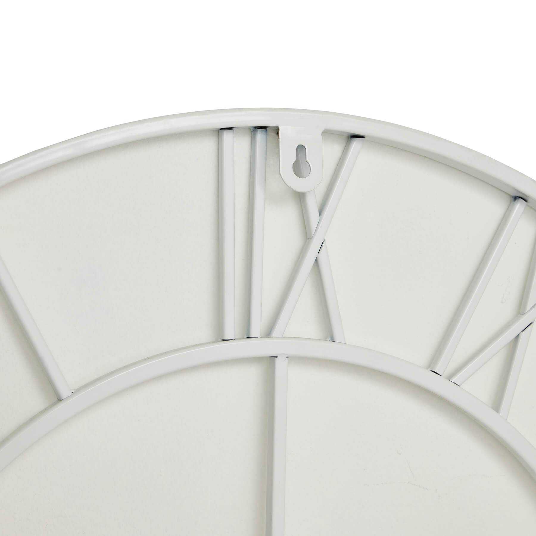 Large white skeleton wall clock with visible mechanics, 70cm diameter, modern metal design for home decor by Sostter at brixbailey.com