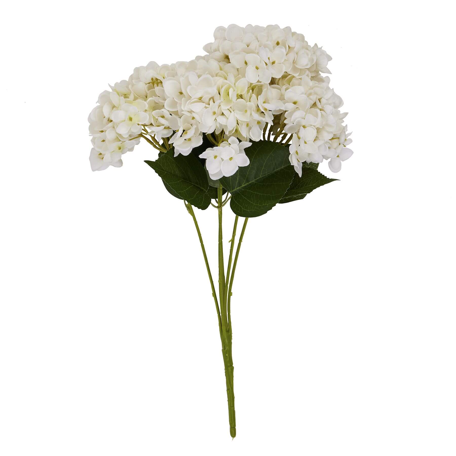 Lifelike white hydrangea arrangement in antique vase, realistic plastic floral decor for year-round elegance by Sostter at brixbailey.com