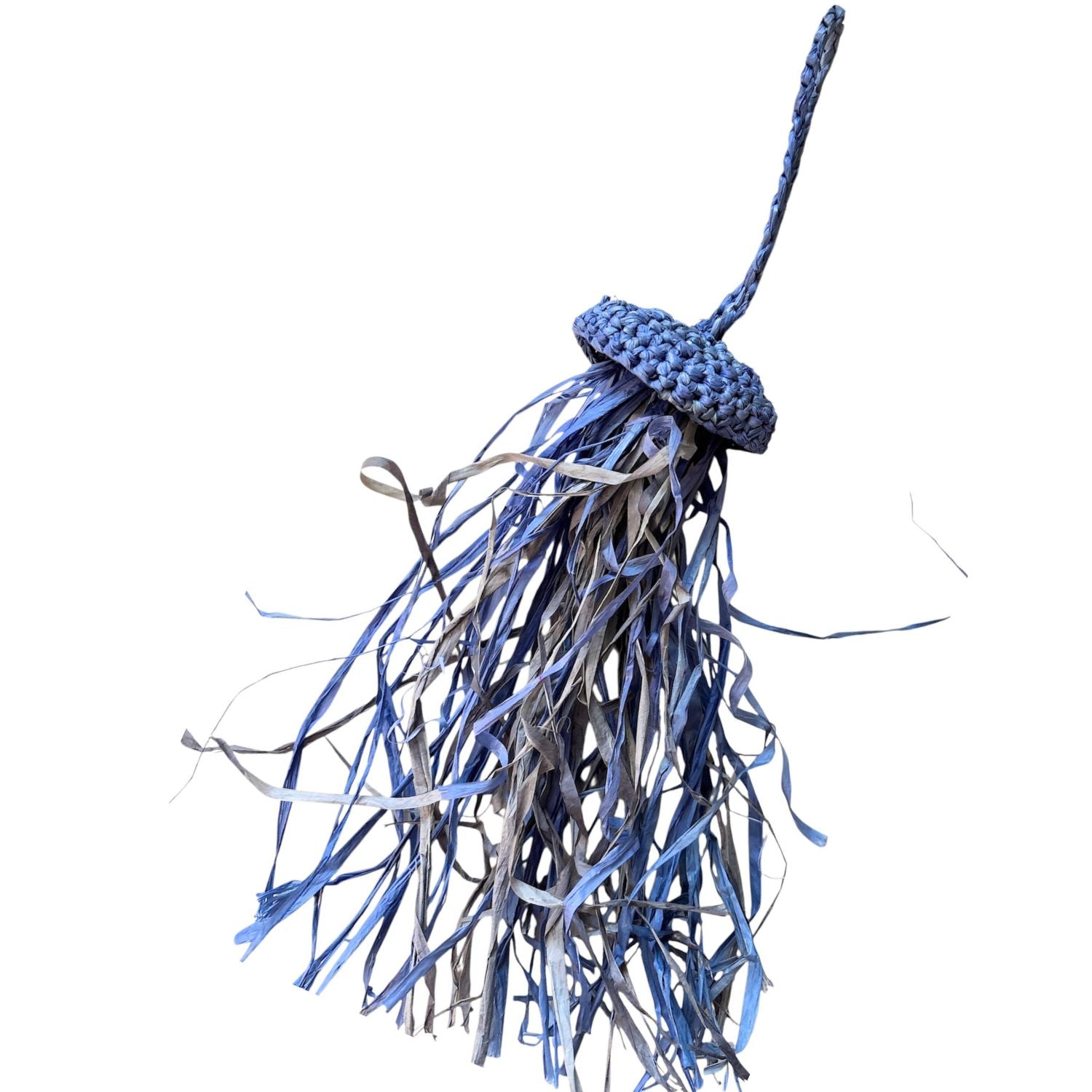 Hand Crocheted Jellyfish Raffia Keyring