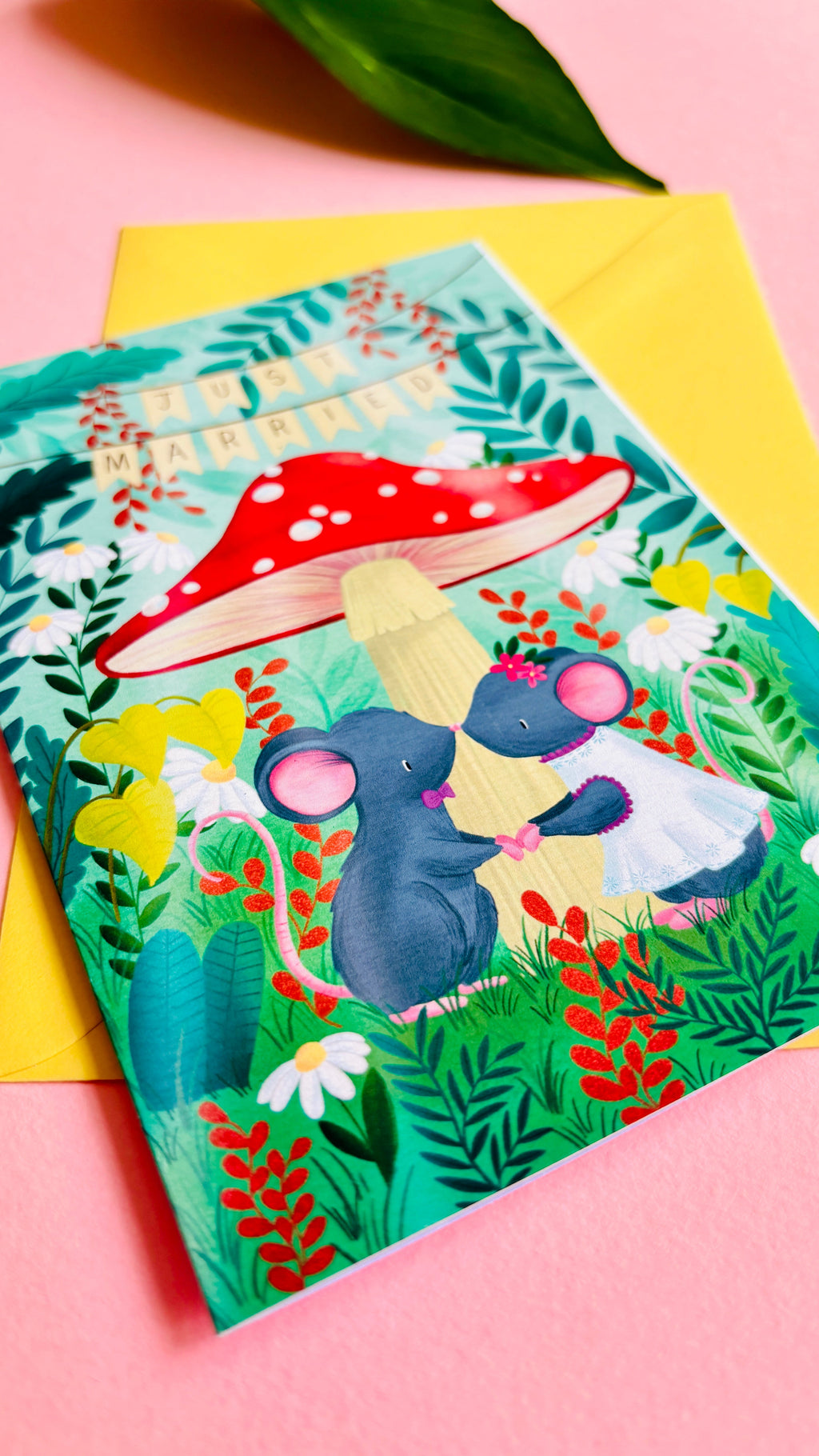 Handmade Gay Wedding Card- Whimsical Forest Themed Greetings Card