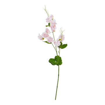 Lifelike pale pink artificial sweetpea stem, 24-inch premium plastic floral decor for weddings and home arrangements (124 chars) by Sostter at brixbailey.com