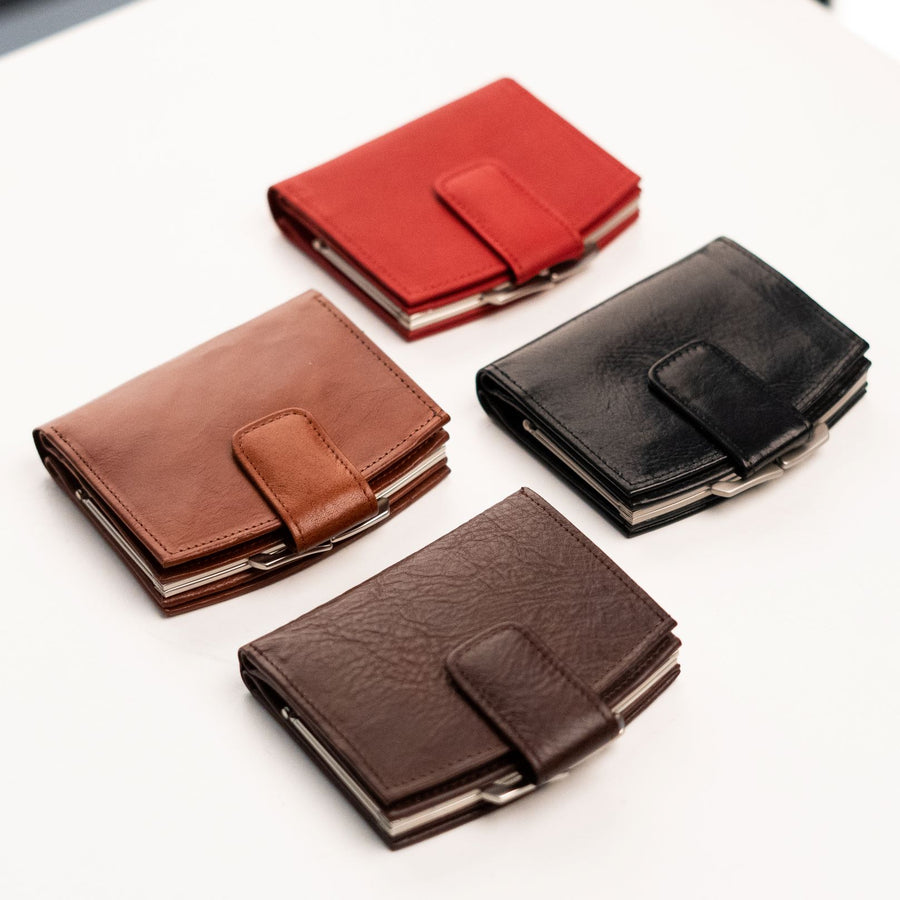 Elegant Estonian Leather Wallet with Mirror – Papillon Crafted by Papillon at www.brixbailey.com