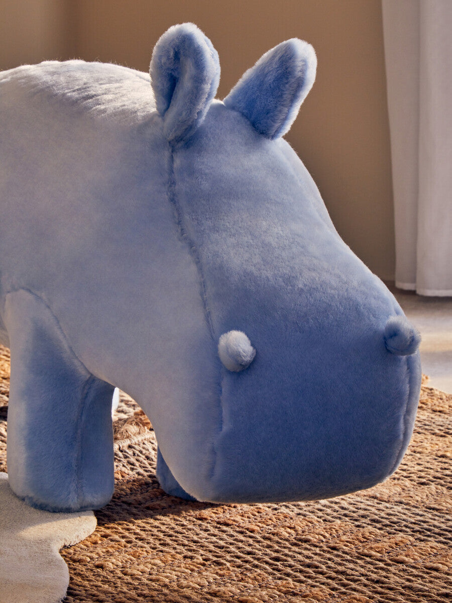 Blue Hippo Animal Stool for Kids
