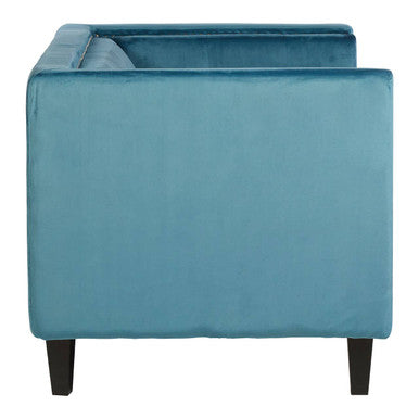 2 Seater Teal Blue Velvet Sofa Felisa