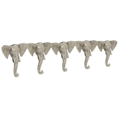 Five Elephant Head Wall Hanger