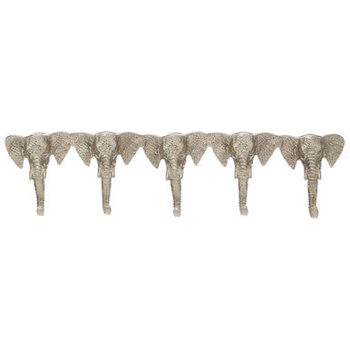 Five Elephant Head Wall Hanger