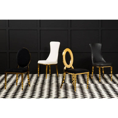Stackable Gold Frame Dining Chair