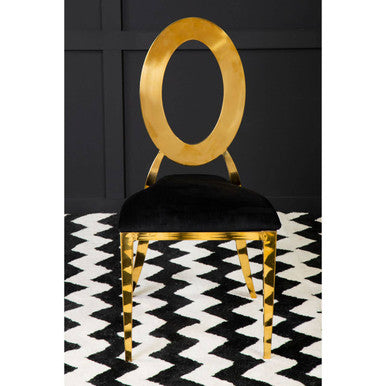 Stackable Gold Frame Dining Chair