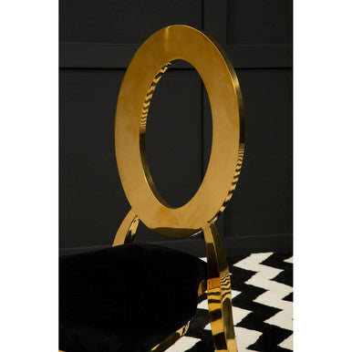 Stackable Gold Frame Dining Chair