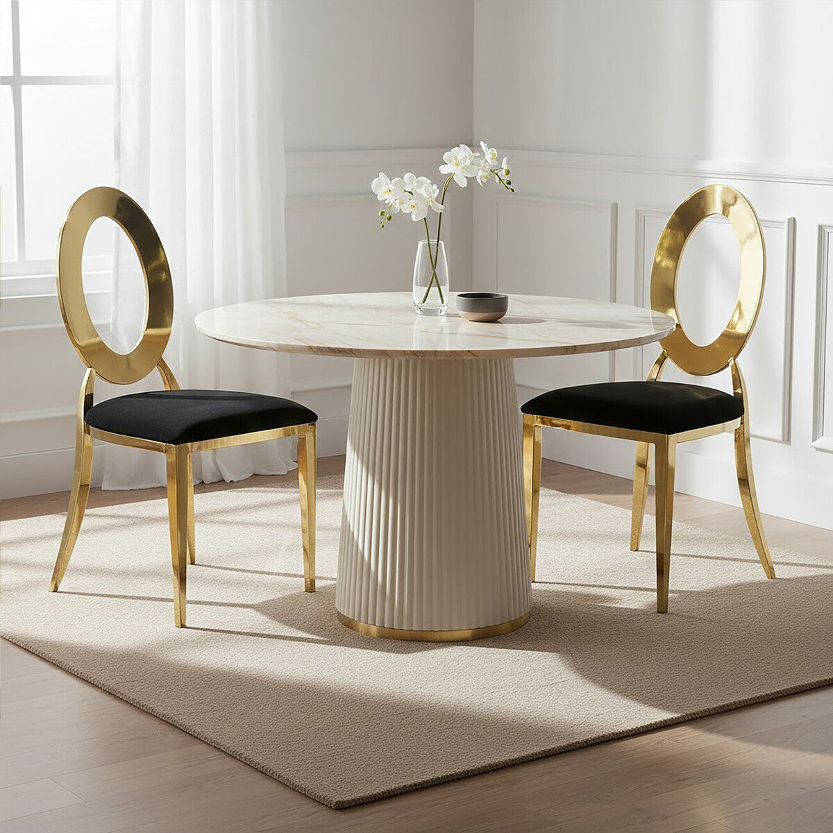Stackable Gold Frame Dining Chair
