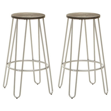 Silver Frame Bar Table and Stool Set