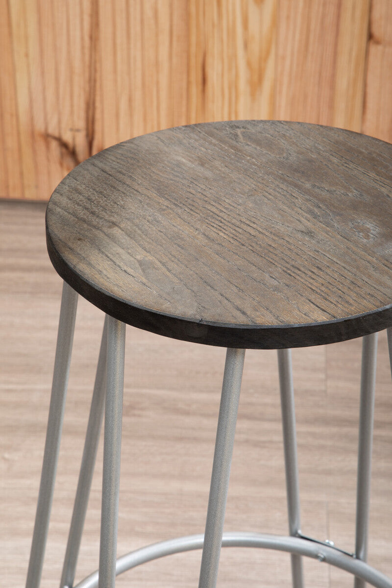 Silver Frame Bar Table and Stool Set