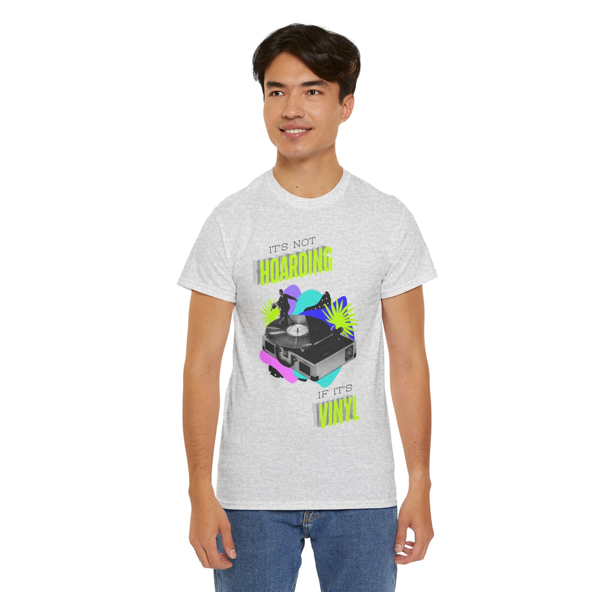 It's Not Hoarding If It's Vinyl Fluorescent Men's T-Shirt