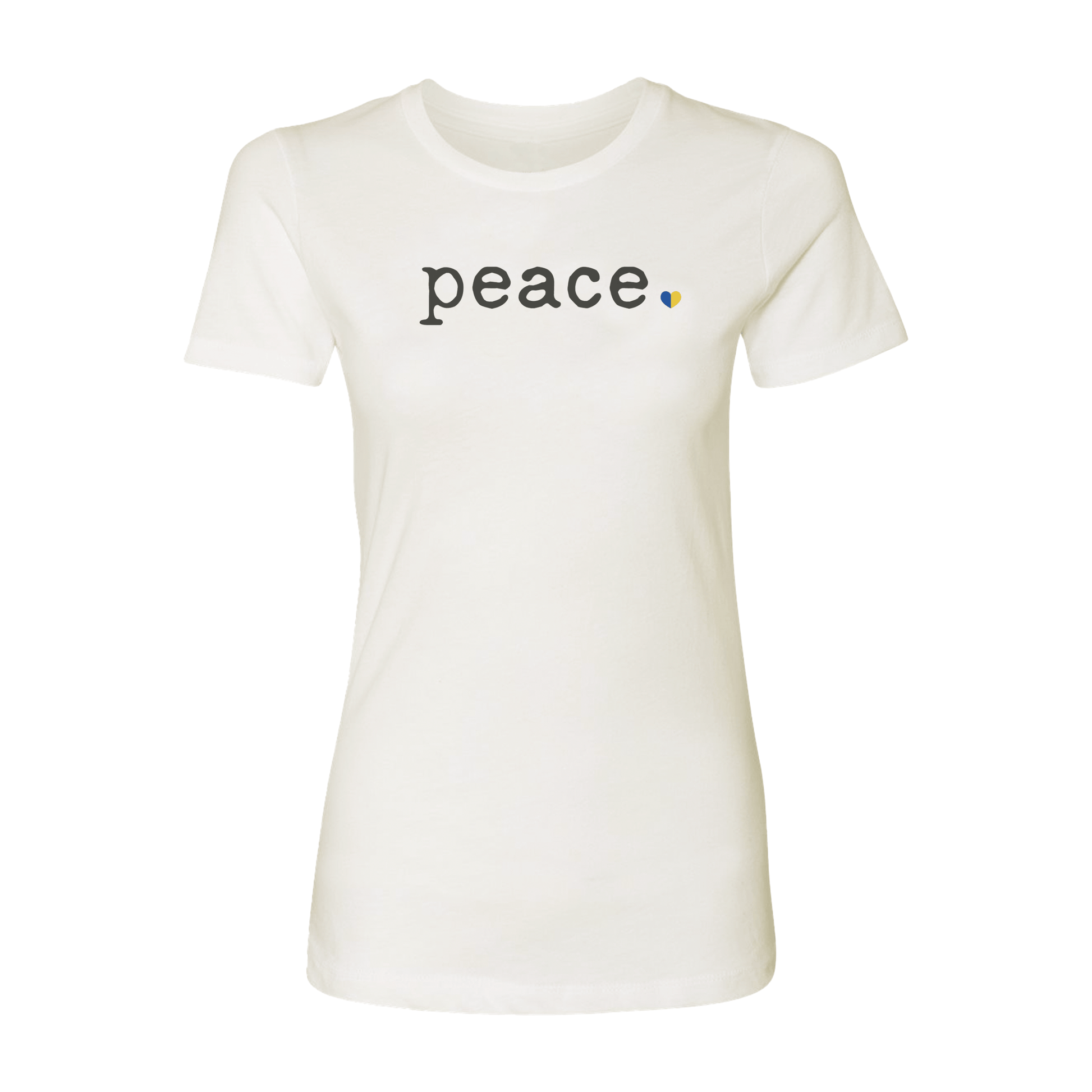 Women's Peace Graphic Tee in Organic Ivory