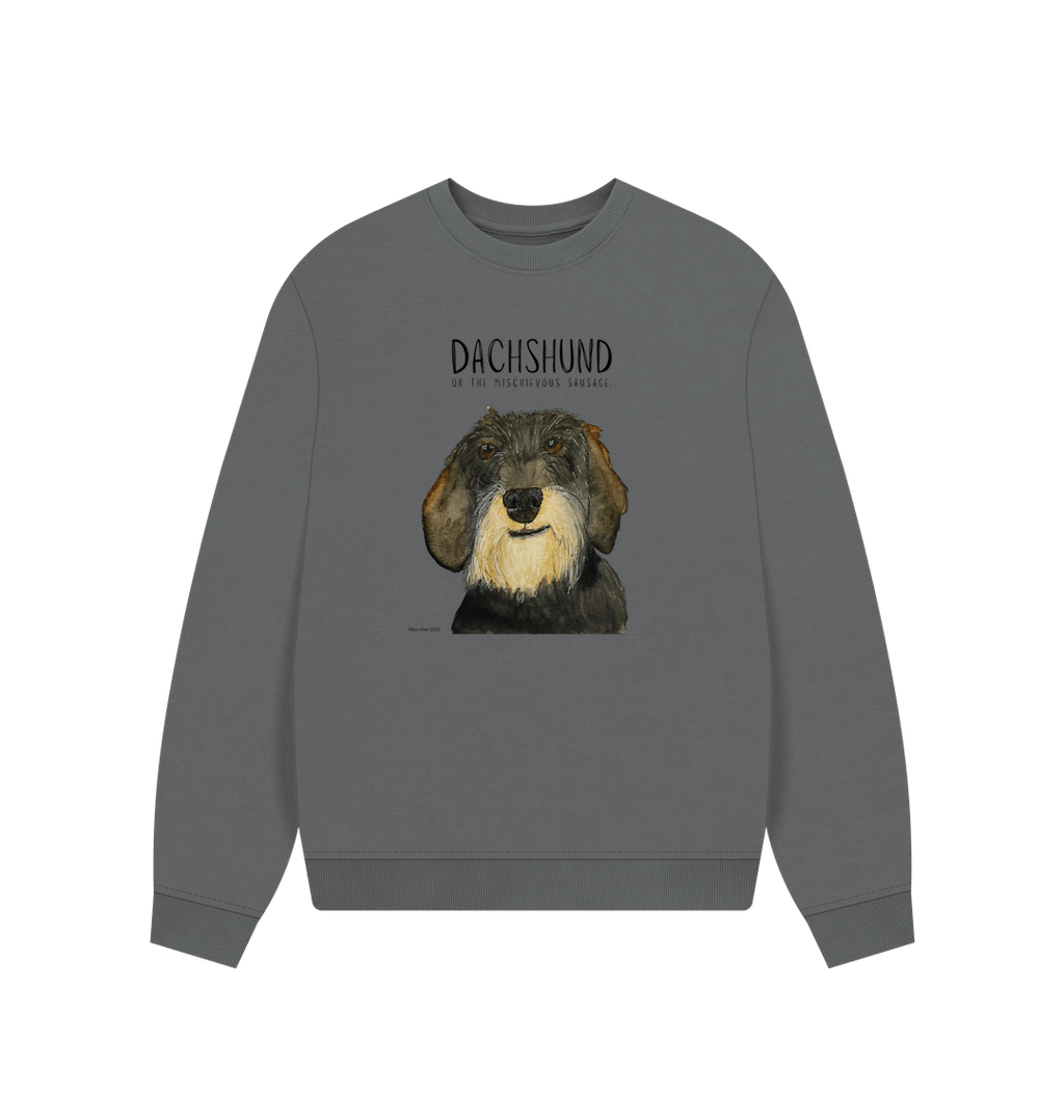Comfy, Cozy, & Cute: The Wire Haired Dachshund Oversized Sweatshirt"