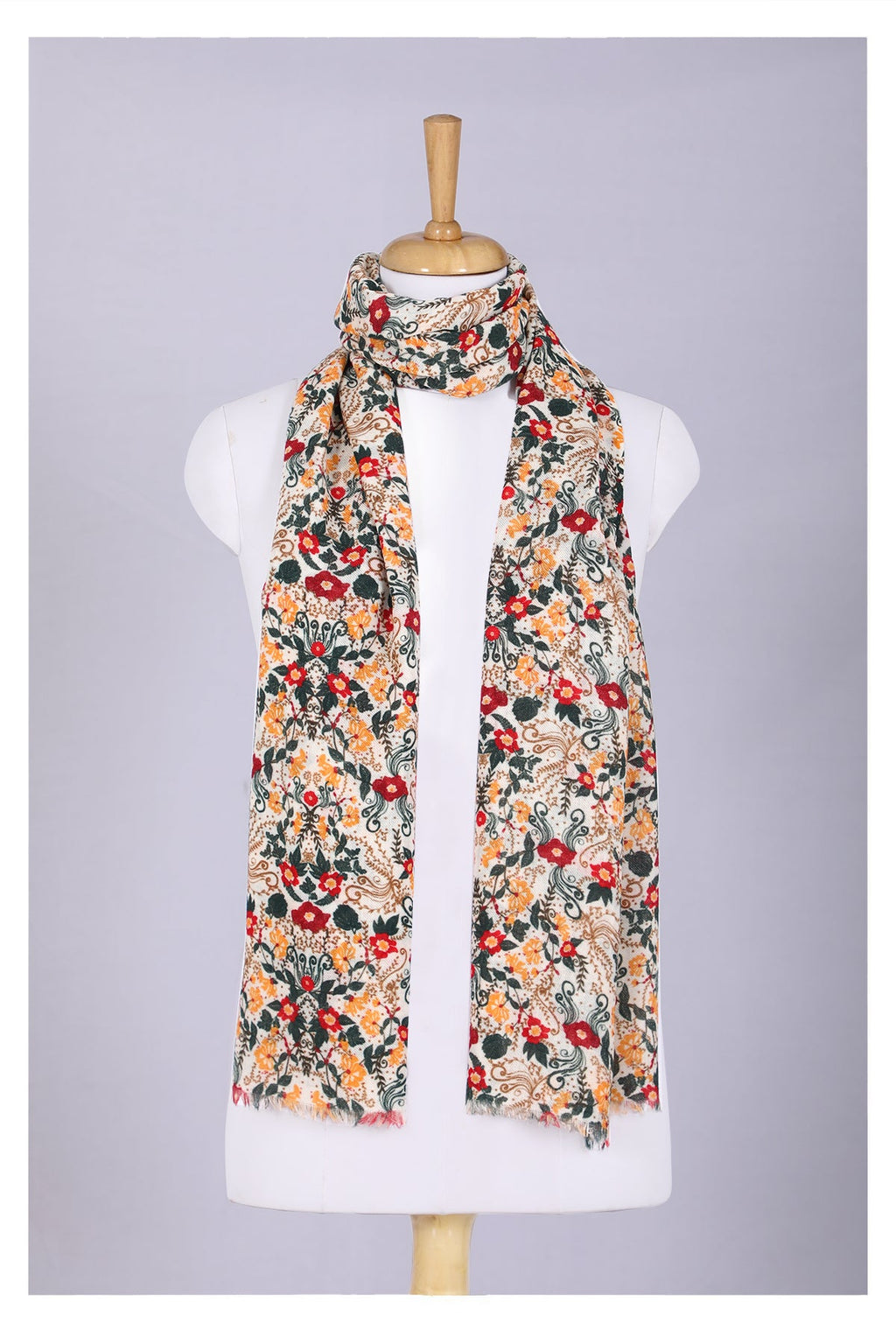 Vintage Charm Wool Scarf - Multi Coloured | SVEŽElife