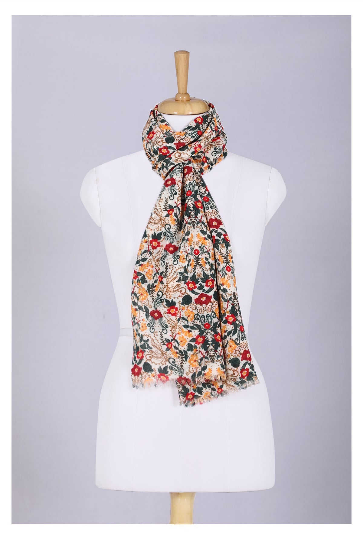 Vintage Charm Wool Scarf - Multi Coloured | SVEŽElife