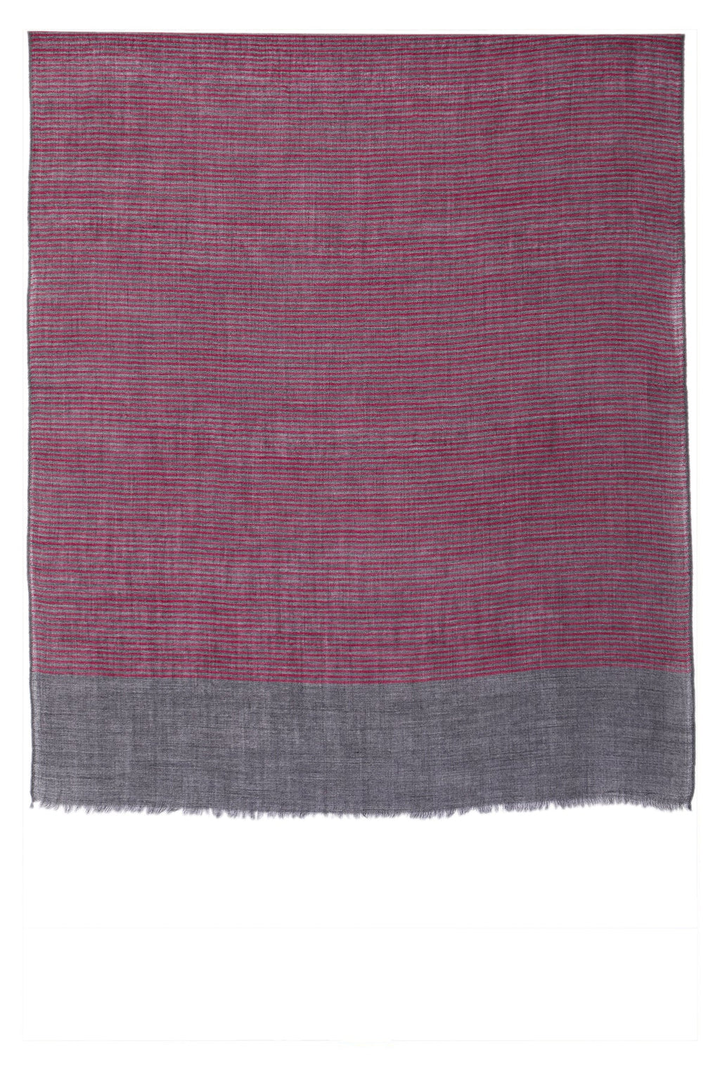 Twilight Stripes Wool Scarf - Grey Maroon | SVEŽElife