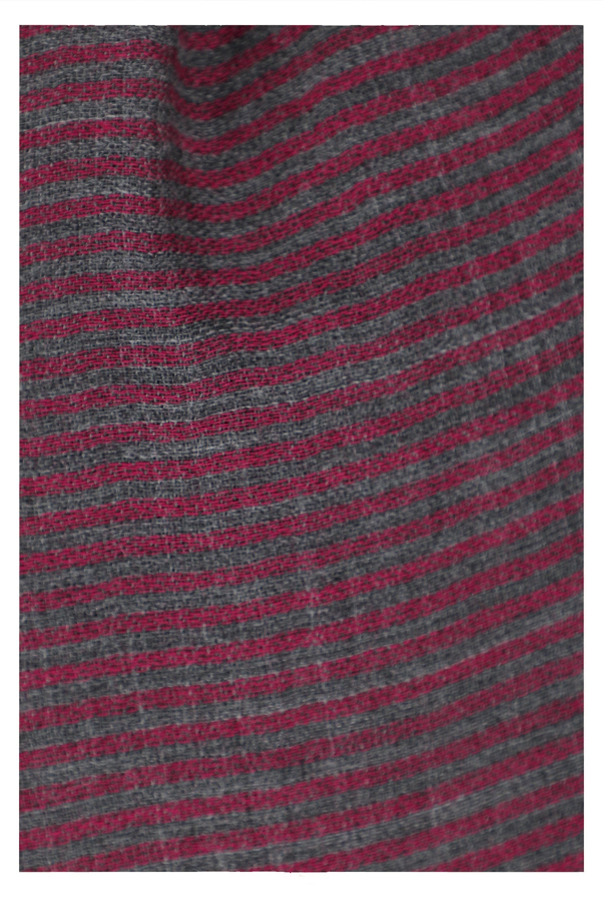 Twilight Stripes Wool Scarf - Grey Maroon | SVEŽElife