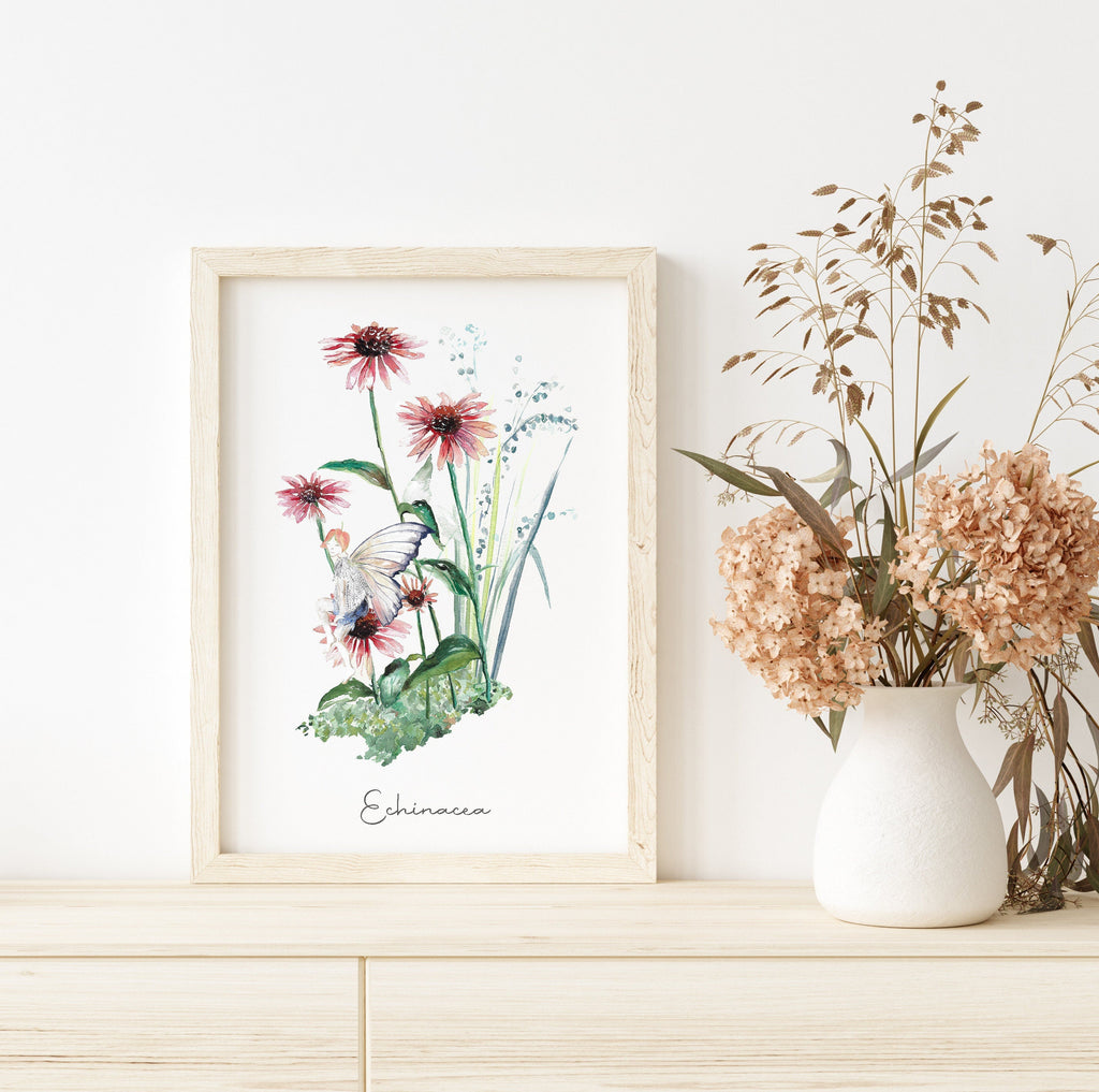 Echinacea Fairy Fine Art Print
