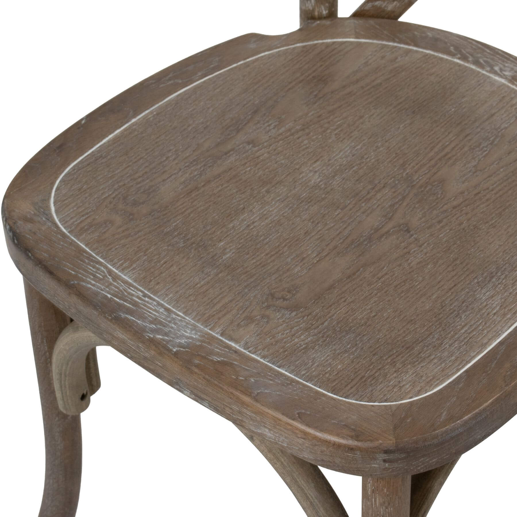 Light oak cross back dining chair with solid oak construction and warm wood grain finish by Sostter at brixbailey.com