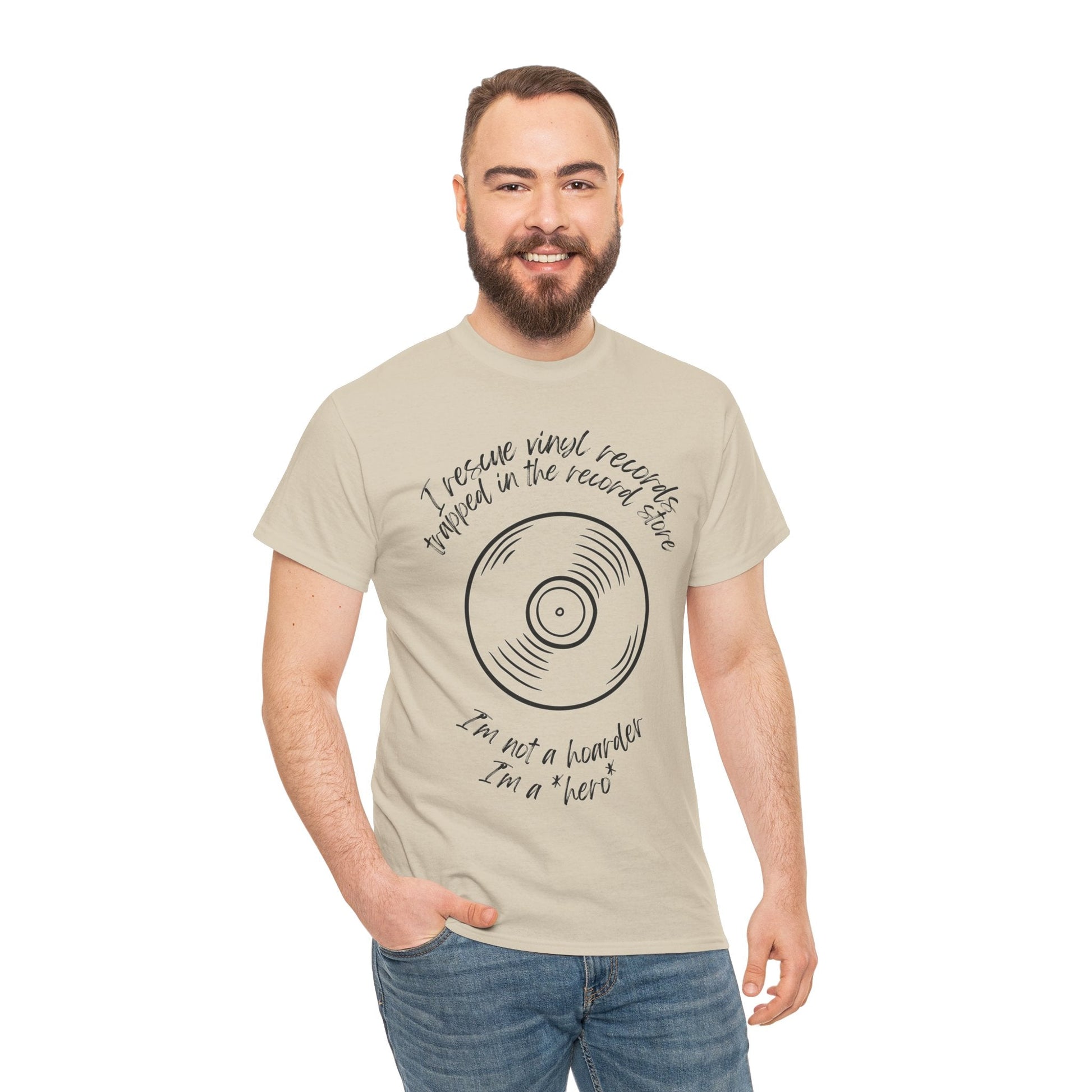 I'm Not a Hoarder I'm a Hero Men's Vinyl T-Shirt